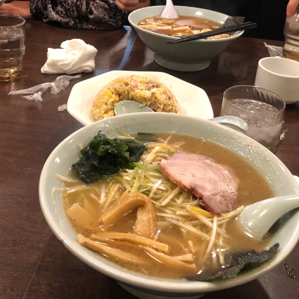 ユーザーが投稿したネギ塩ラーメンの写真 - 実際訪問したユーザーが直接撮影して投稿した天神町ラーメン専門店ラーメン ジャンボ餃子 天神の写真