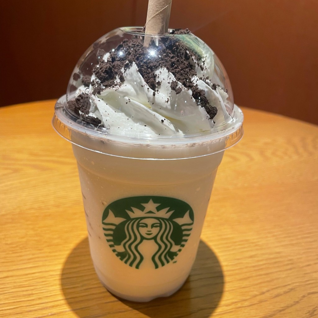 ユーザーが投稿したT スヌーピーバニラ クリーム フラペチーノの写真 - 実際訪問したユーザーが直接撮影して投稿した野木崎カフェスターバックスコーヒー 守谷サービスエリア(下り線)店の写真