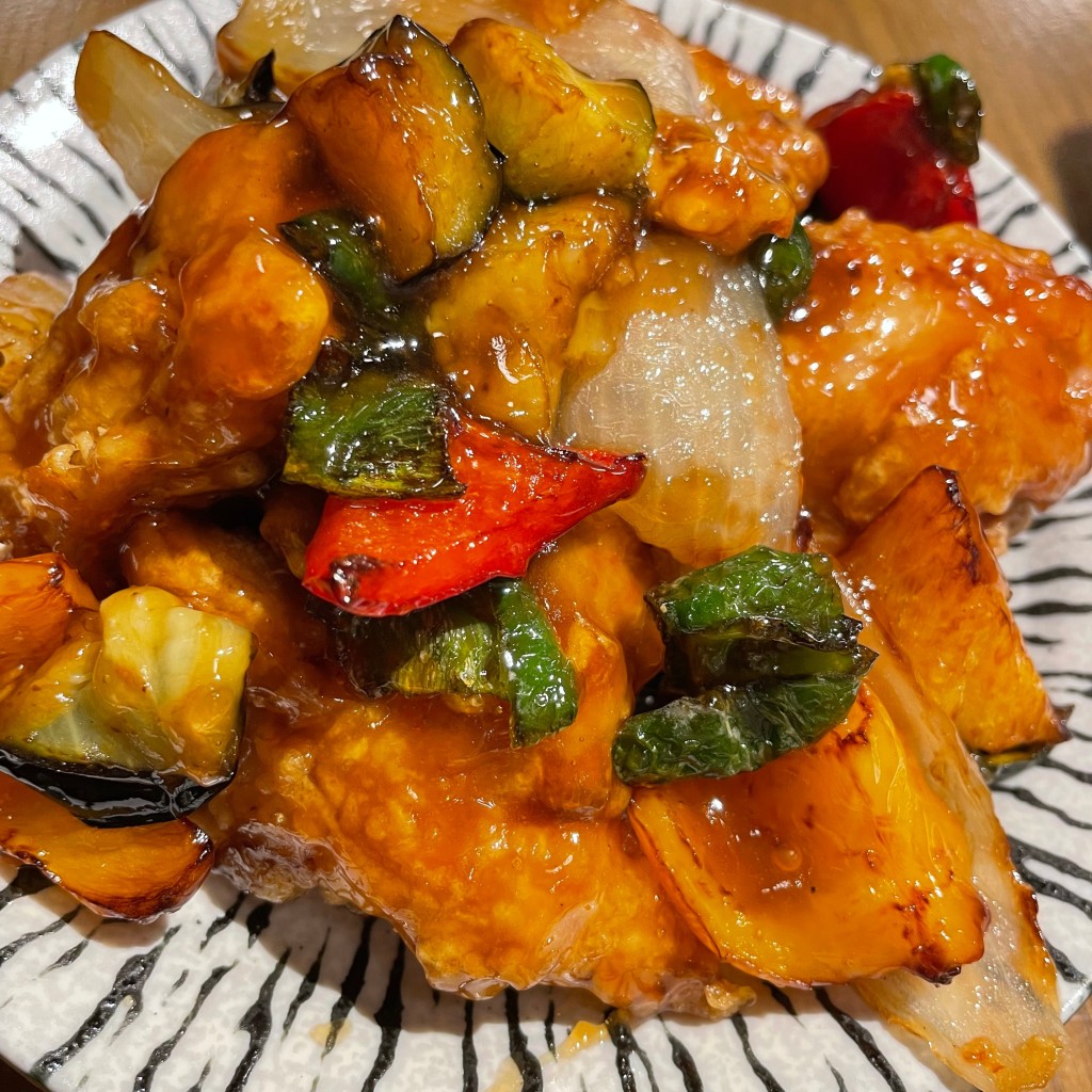 ユーザーが投稿した鶏肉と野菜の黒酢あんの写真 - 実際訪問したユーザーが直接撮影して投稿した並木焼鳥炭火焼鳥とさか 西川口店の写真
