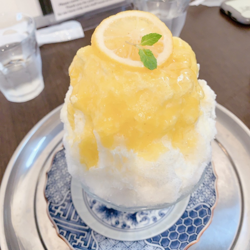 ユーザーが投稿したレモン🍋ヨーグルトかき氷の写真 - 実際訪問したユーザーが直接撮影して投稿した西寺林町居酒屋祥瑞の写真