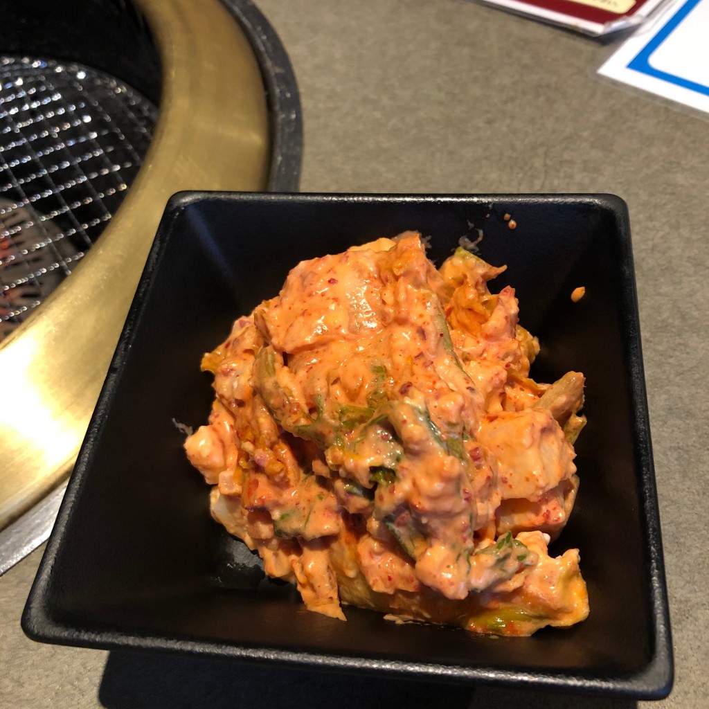 ユーザーが投稿したキムチポテトサラダの写真 - 実際訪問したユーザーが直接撮影して投稿した立町焼肉熟成焼肉いちばん広島立町店の写真