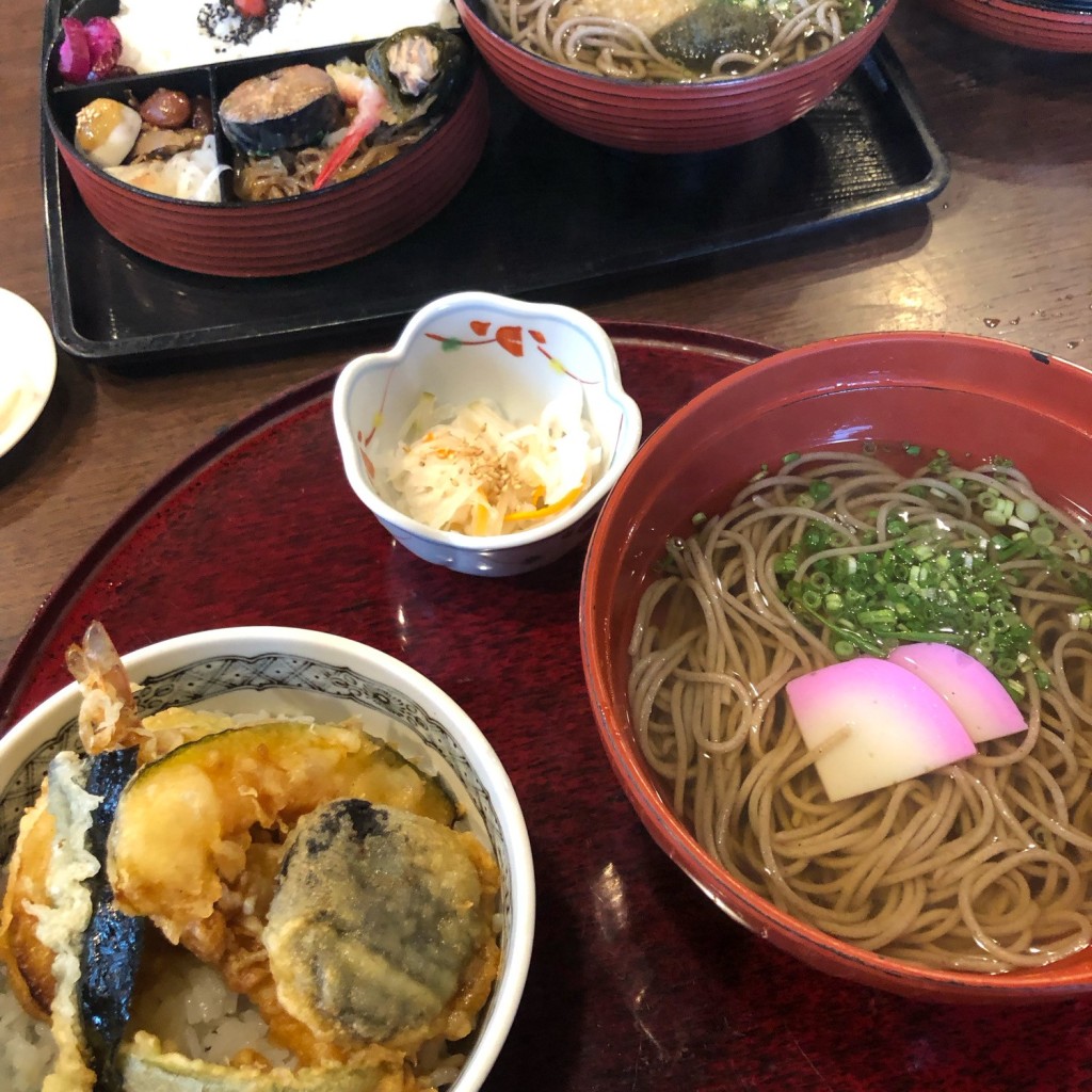 ユーザーが投稿した天丼小丼 そばの写真 - 実際訪問したユーザーが直接撮影して投稿した脇元そばそば茶屋 吹上庵 姶良店の写真