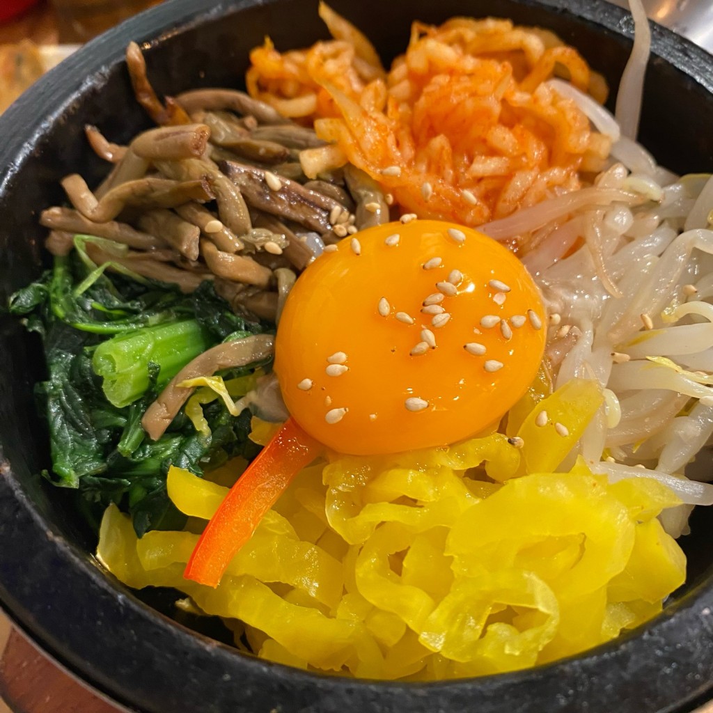 ユーザーが投稿した石焼ビビンバ+冷麺セットの写真 - 実際訪問したユーザーが直接撮影して投稿しためぐみ町韓国料理ポチャ 海老名店の写真