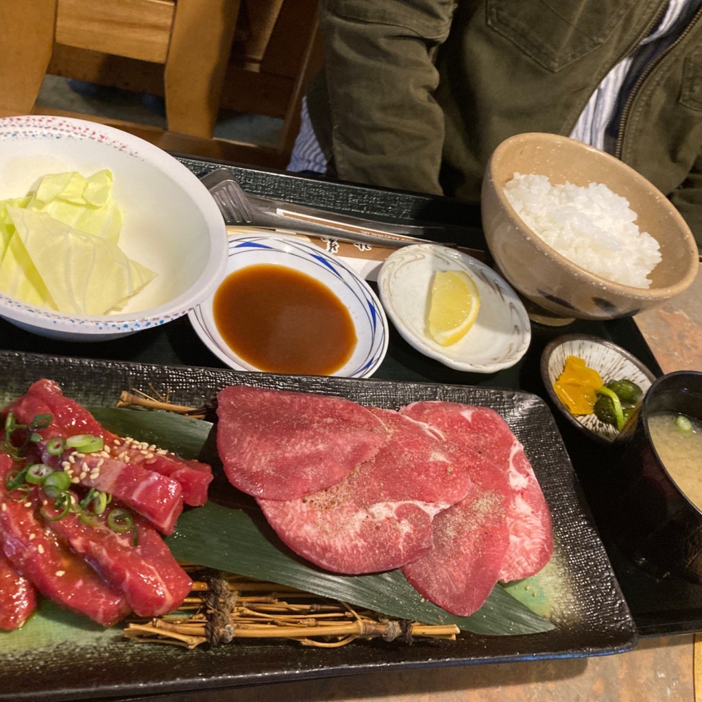ユーザーが投稿したタンカルビ定食の写真 - 実際訪問したユーザーが直接撮影して投稿した尾上町池田焼肉焼肉 鍋物 北義の写真