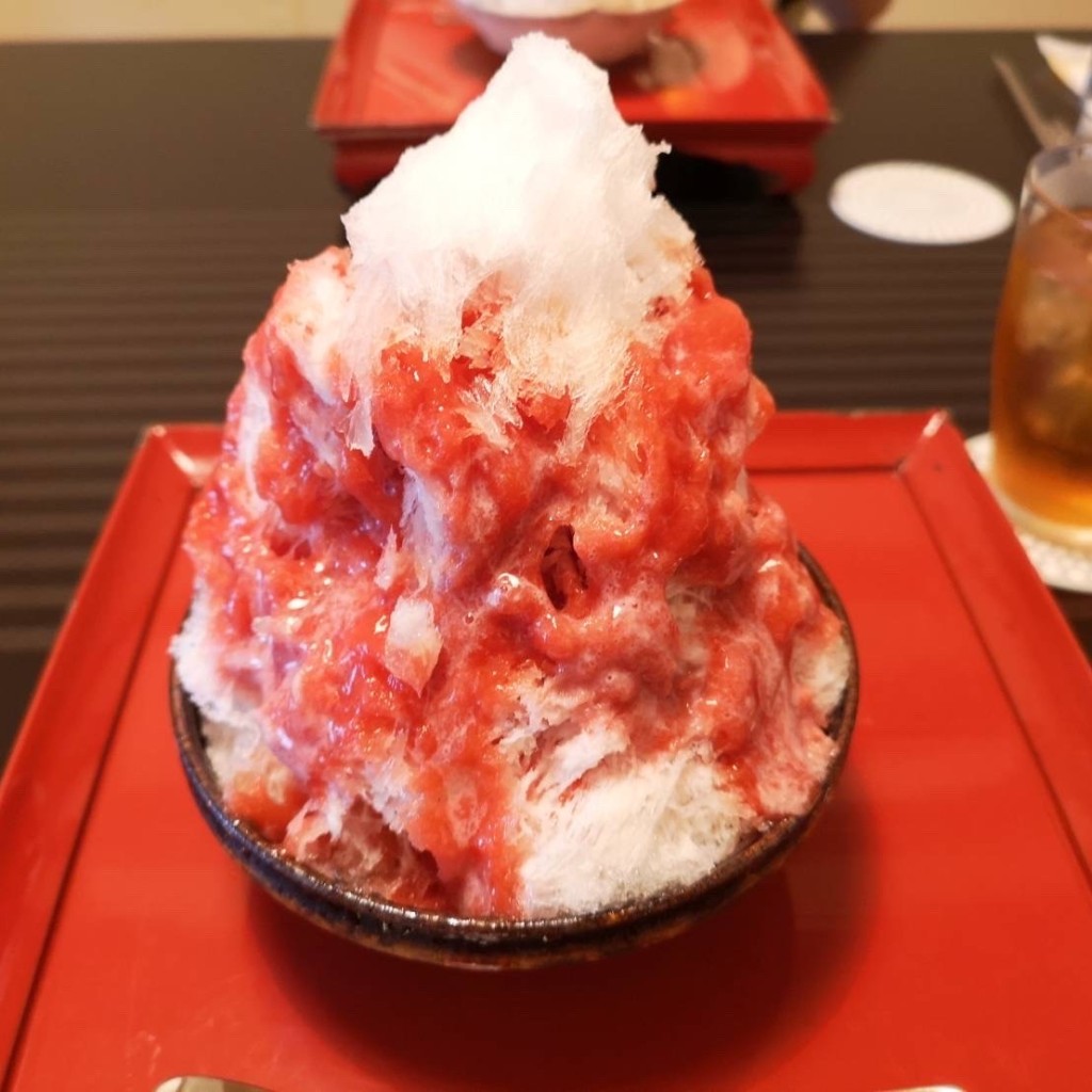 ユーザーが投稿したかき氷生いちご練乳の写真 - 実際訪問したユーザーが直接撮影して投稿した仲町カフェ山重(Yama Cafe)の写真