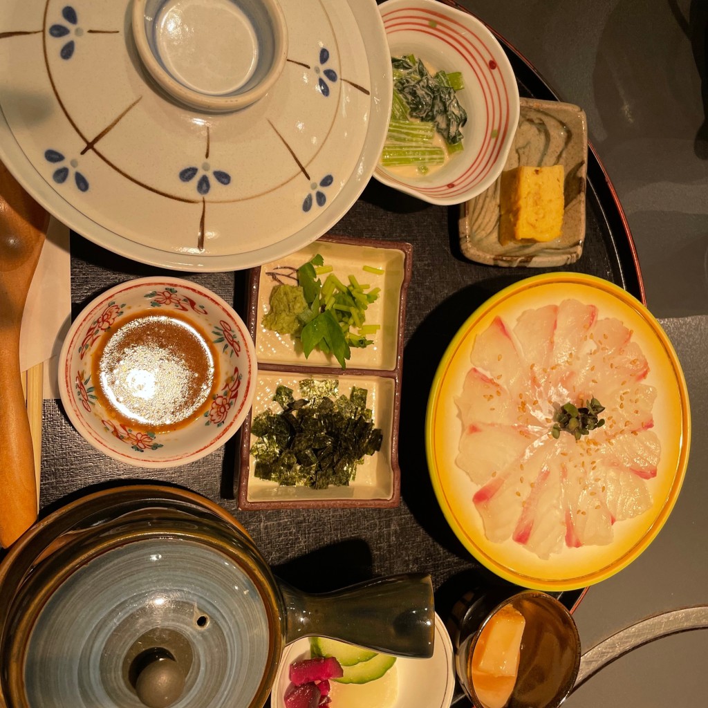 ユーザーが投稿した鯛茶漬けの写真 - 実際訪問したユーザーが直接撮影して投稿した新宿ふぐ料理CADET 山田屋の写真