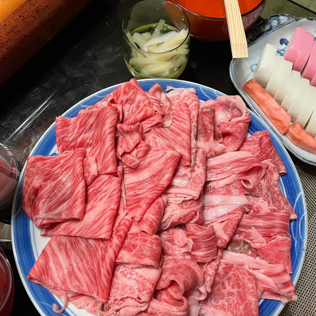 ユーザーが投稿した牛リブロースすき焼の写真 - 実際訪問したユーザーが直接撮影して投稿した小町その他飲食店肉の大成 鎌倉店の写真