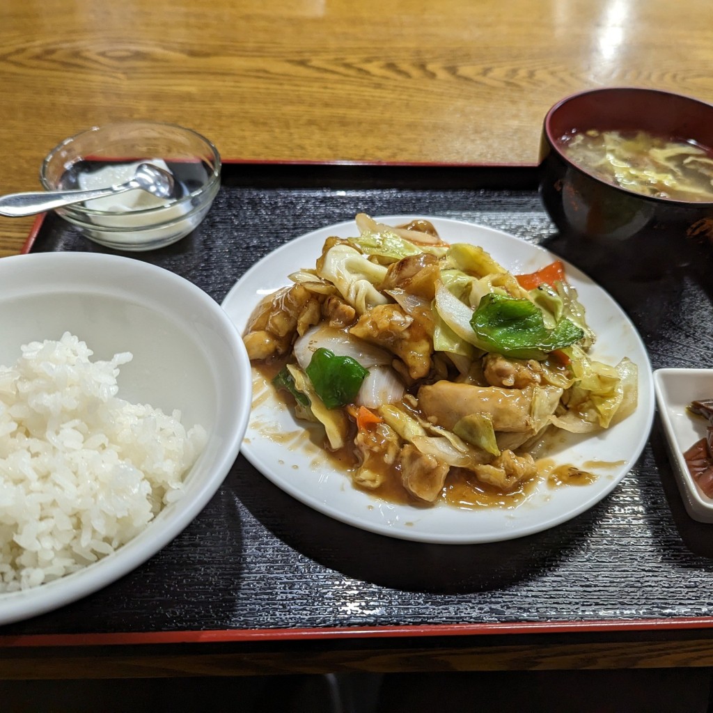 ユーザーが投稿した鶏肉とキャベツ炒め定食の写真 - 実際訪問したユーザーが直接撮影して投稿した西大井中華料理芳園の写真