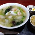 海鮮麺 - 実際訪問したユーザーが直接撮影して投稿した本町中華料理健康中華庵 青蓮 日本大通り店の写真のメニュー情報