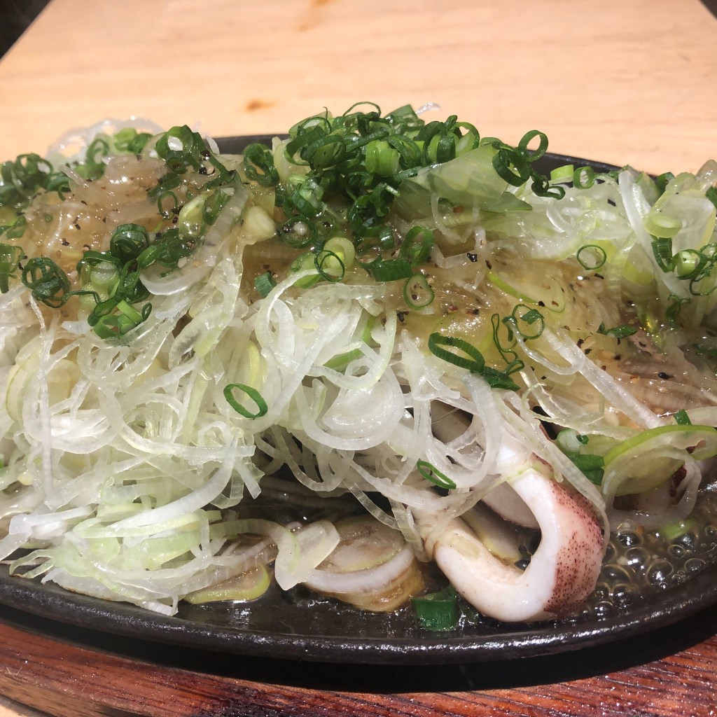 ユーザーが投稿したイカ焼きネギまみれの写真 - 実際訪問したユーザーが直接撮影して投稿した西新宿魚介 / 海鮮料理俺の魚を食ってみろ!!  西新宿店の写真