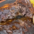 粗挽きビーフハンバーグ定食 - 実際訪問したユーザーが直接撮影して投稿した池袋ハンバーグハンバーグは飲み物。の写真のメニュー情報