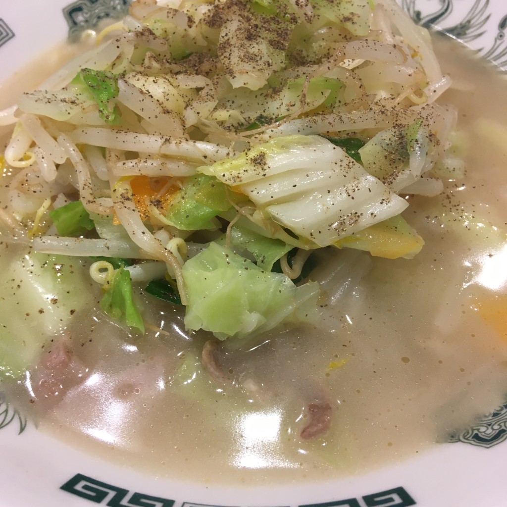 ユーザーが投稿した野菜たっぷりタンメンの写真 - 実際訪問したユーザーが直接撮影して投稿した成城中華料理日高屋 成城学園前駅北口店の写真