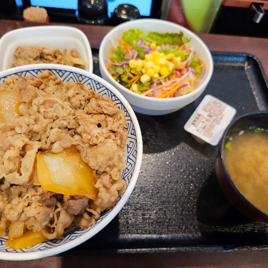 ユーザーが投稿した肉だく牛丼 大盛の写真 - 実際訪問したユーザーが直接撮影して投稿した綱島西牛丼吉野家 綱島駅東口店の写真