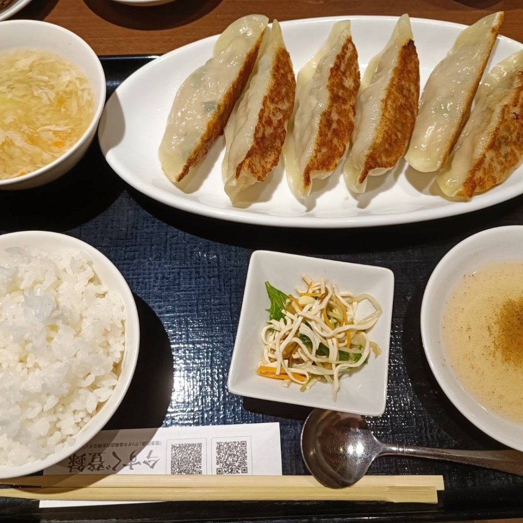 ユーザーが投稿した大陸餃子セットLunchの写真 - 実際訪問したユーザーが直接撮影して投稿した上野公園中華料理過門香 上野バンブーガーデン店の写真