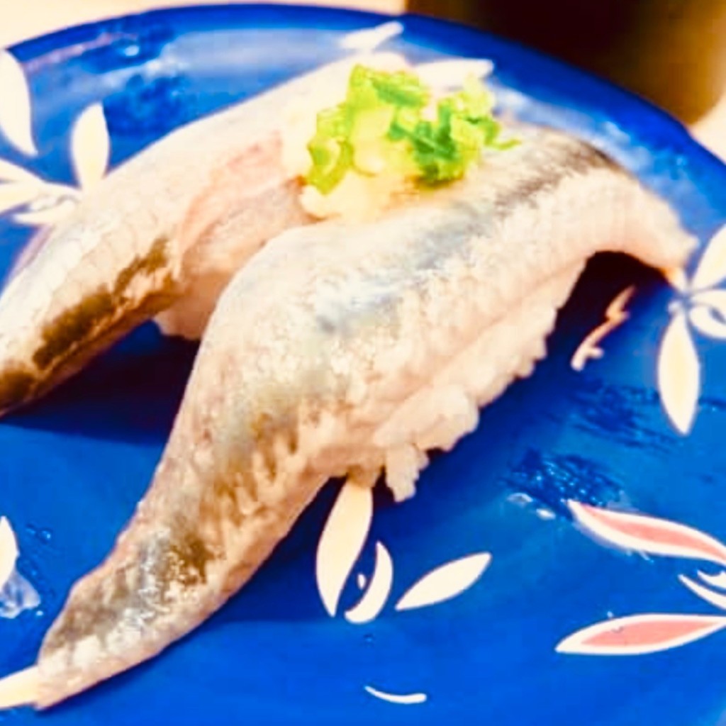 ユーザーが投稿した150円皿 (青皿)の写真 - 実際訪問したユーザーが直接撮影して投稿した別所回転寿司回転寿司みさき ビーンズ武蔵浦和店の写真