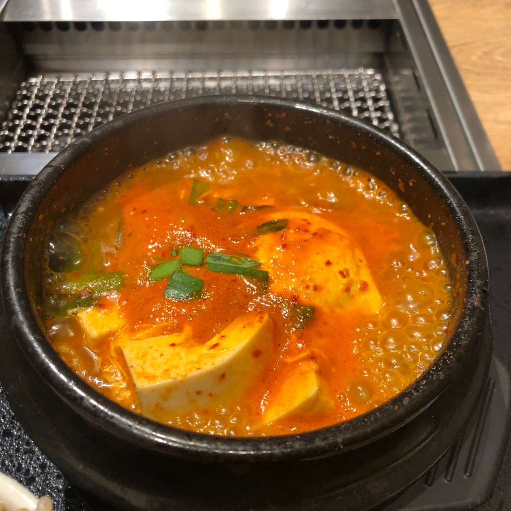 ユーザーが投稿した純豆腐セットLunchの写真 - 実際訪問したユーザーが直接撮影して投稿した東陽焼肉土古里 東陽町店の写真