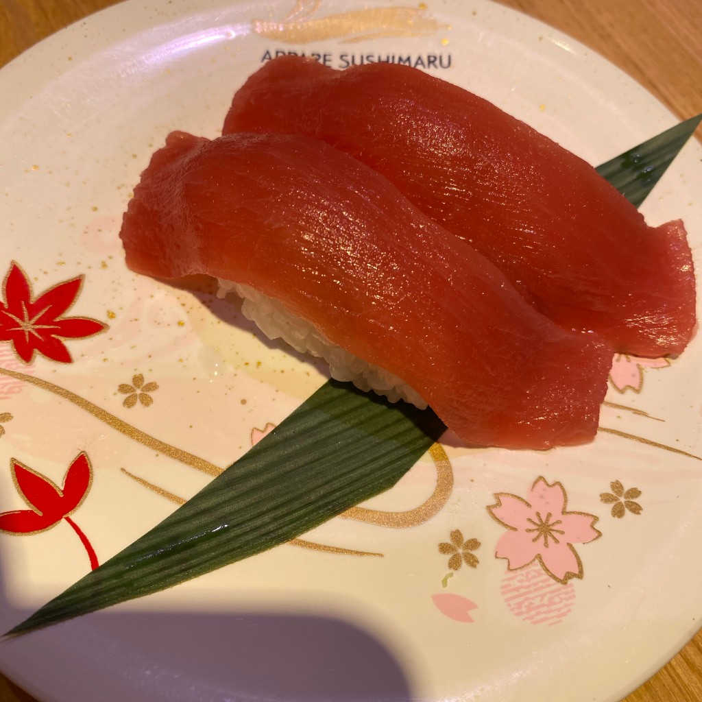 ユーザーが投稿したマグロ赤身の写真 - 実際訪問したユーザーが直接撮影して投稿した春日町回転寿司回転寿司 すし丸 春日店の写真