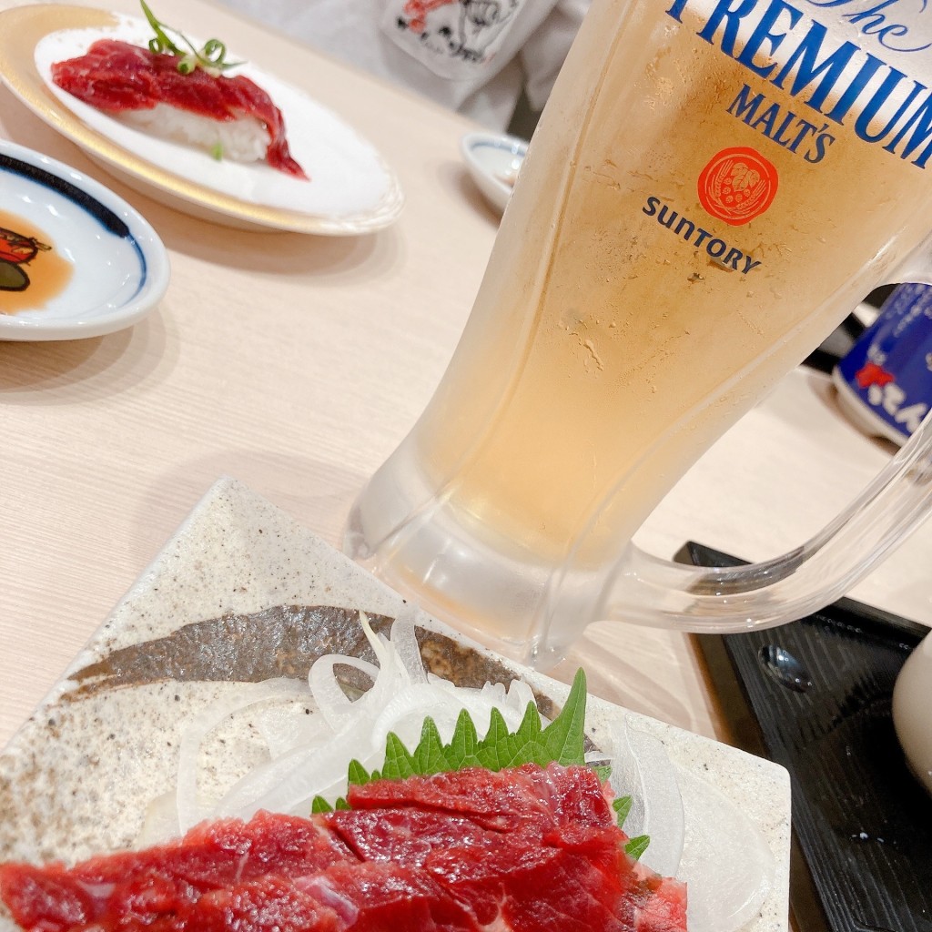 ユーザーが投稿した生ビールの写真 - 実際訪問したユーザーが直接撮影して投稿した新堀町回転寿司がってん寿司 前橋南店の写真