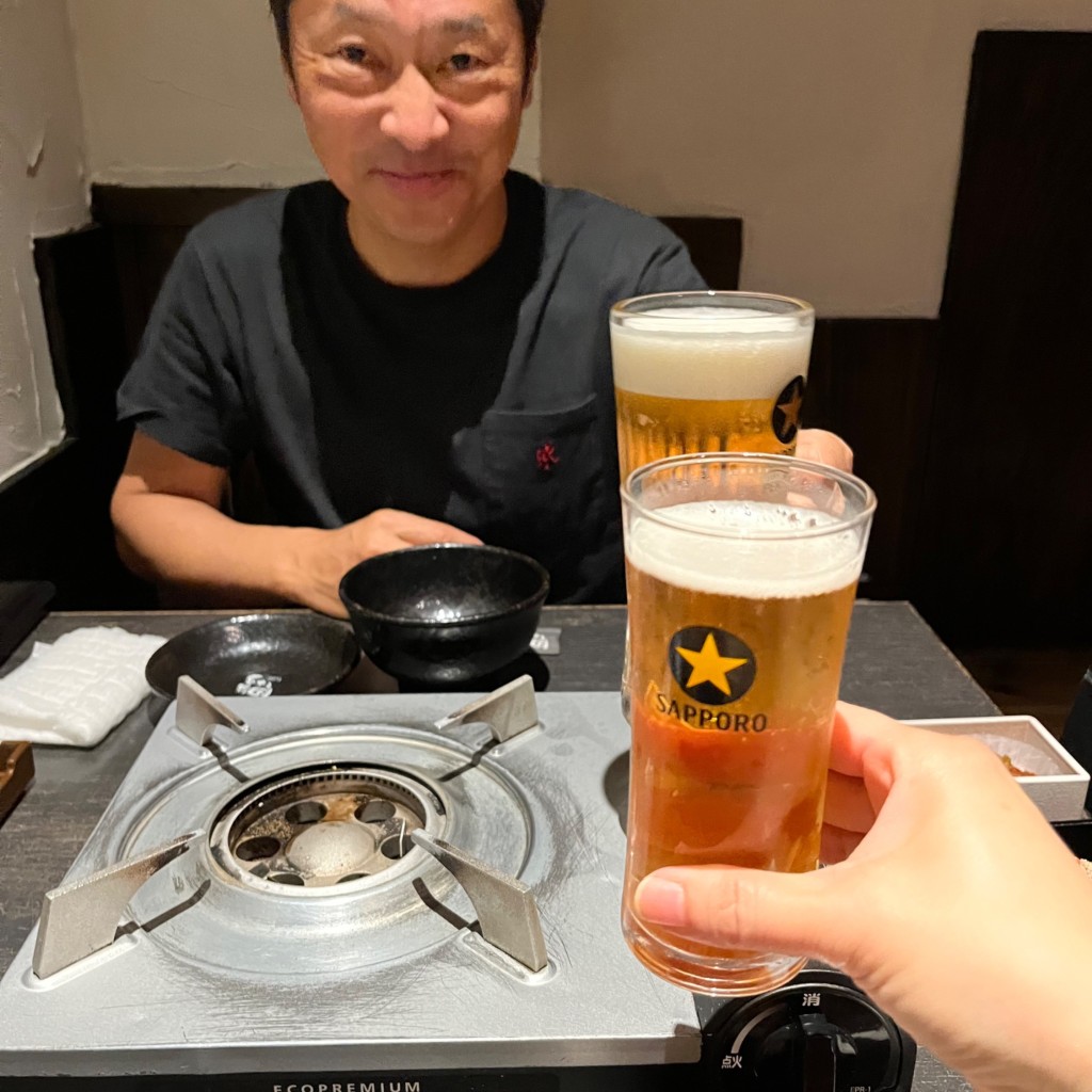 ユーザーが投稿した生ビールの写真 - 実際訪問したユーザーが直接撮影して投稿した魚町もつ鍋もつ鍋 田しゅう 小倉店の写真