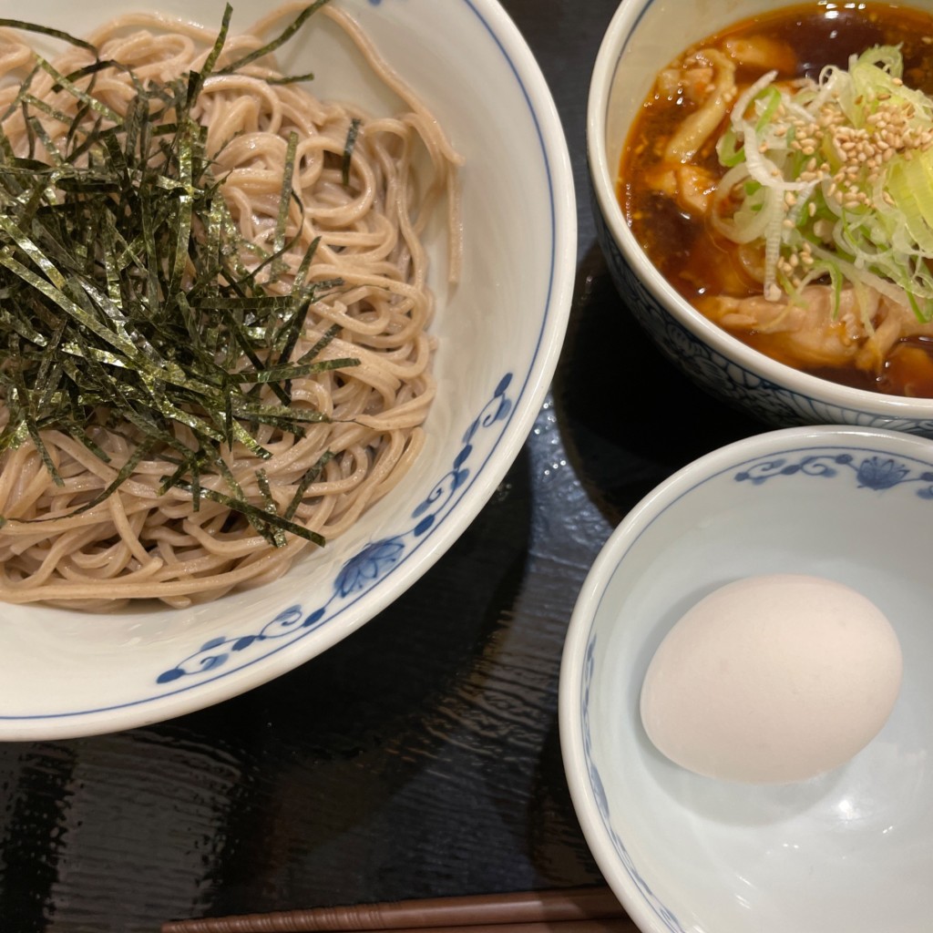 ユーザーが投稿したとり蕎麦つけ麺の写真 - 実際訪問したユーザーが直接撮影して投稿した千住そば越後そば 北千住店の写真