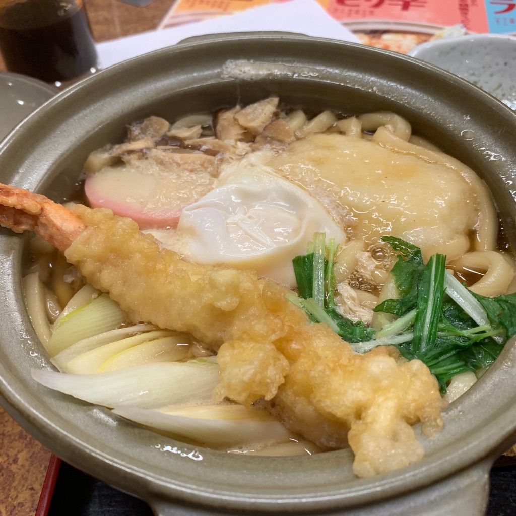 ユーザーが投稿した五目鍋焼きうどんの写真 - 実際訪問したユーザーが直接撮影して投稿した東平うどん山田うどん食堂 東平店の写真