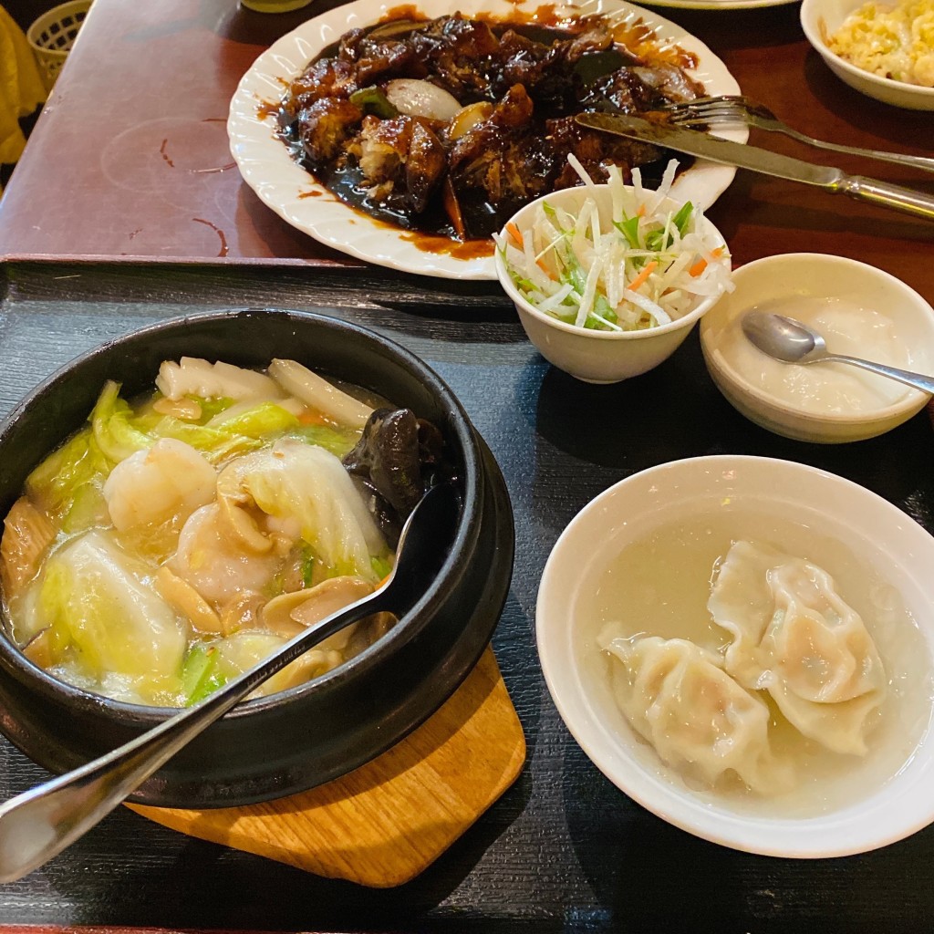 ユーザーが投稿した海鮮あんかけ丼セットの写真 - 実際訪問したユーザーが直接撮影して投稿した宮町中華料理祥龍餃子房の写真