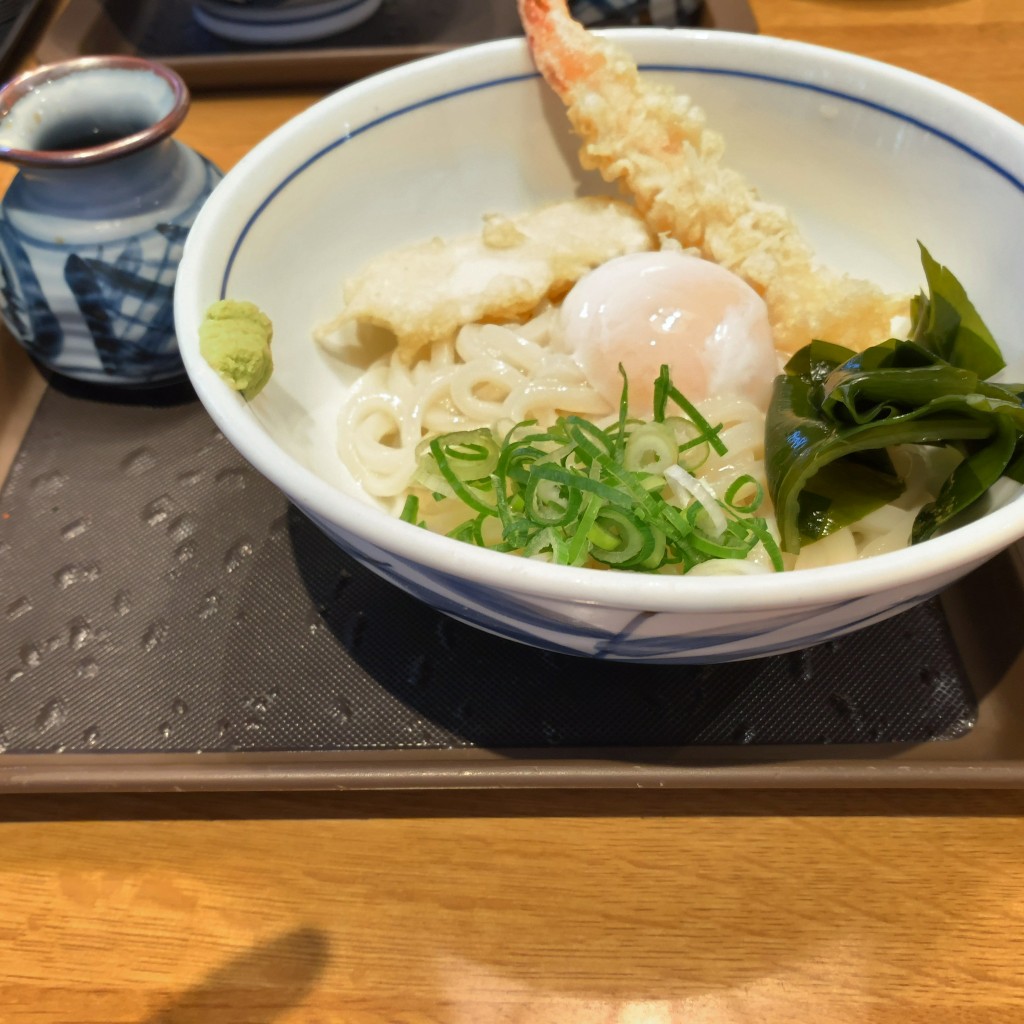 ユーザーが投稿した天ぷらぶっかけうどんの写真 - 実際訪問したユーザーが直接撮影して投稿した博多駅前うどんウエスト 祇園店の写真
