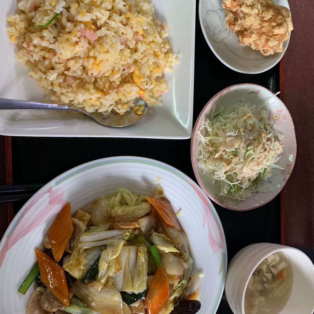 ユーザーが投稿したあんかけ焼きそばの写真 - 実際訪問したユーザーが直接撮影して投稿した国分敷根四川料理中国四川料理 味鮮閣の写真