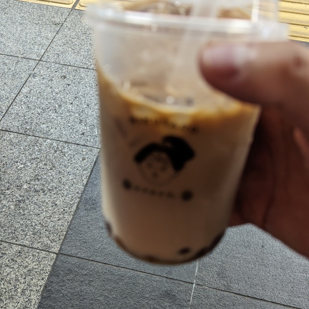 ユーザーが投稿したわらびコーヒーミルク(シロップありなし)の写真 - 実際訪問したユーザーが直接撮影して投稿した浅野和菓子菓匠きくたろう アミュプラザ小倉店の写真