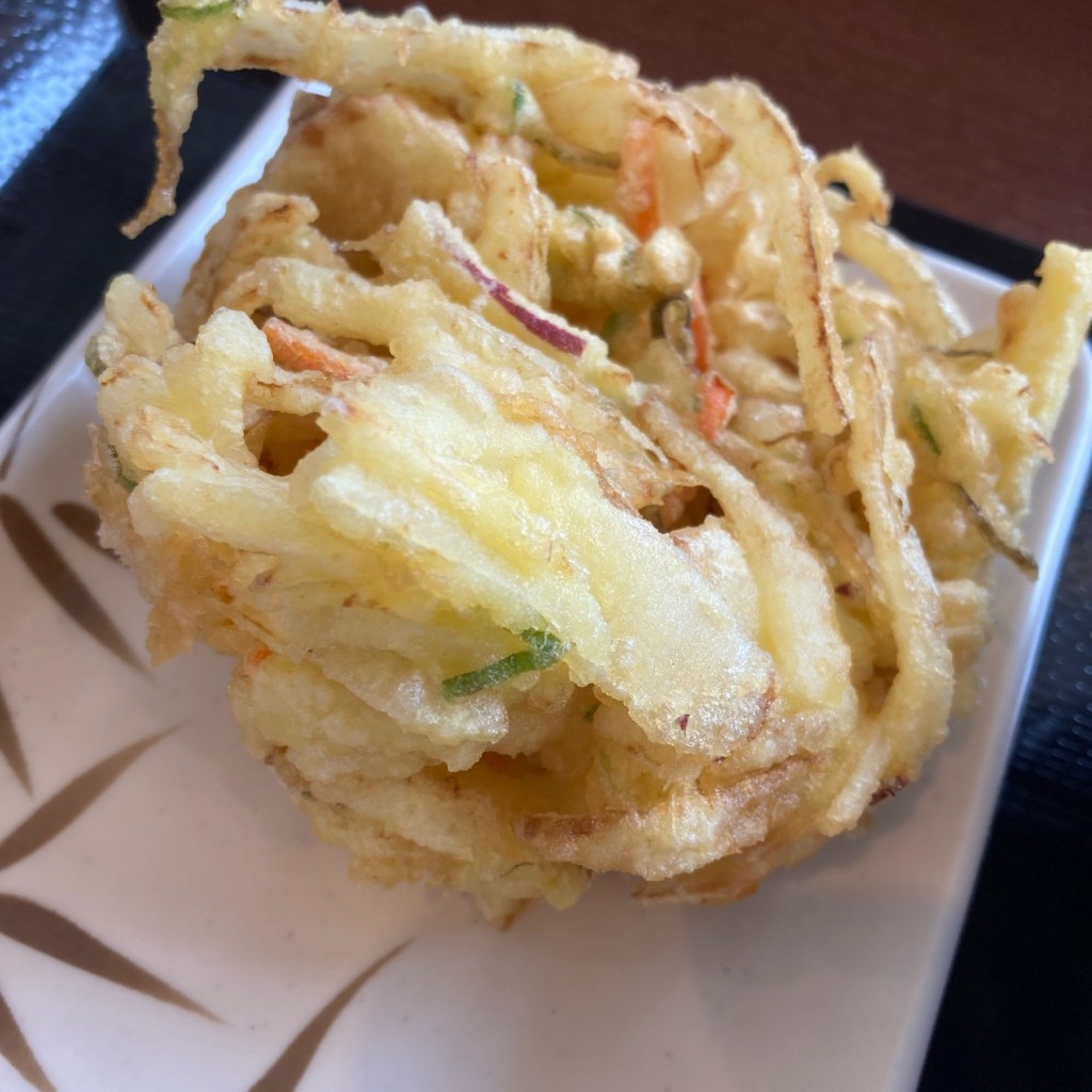 ユーザーが投稿した野菜かき揚げの写真 - 実際訪問したユーザーが直接撮影して投稿した菖蒲町菖蒲うどん丸亀製麺 モラージュ菖蒲店の写真