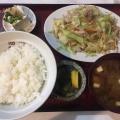 肉入り野菜炒め定食 - 実際訪問したユーザーが直接撮影して投稿した天間定食屋助六食堂の写真のメニュー情報