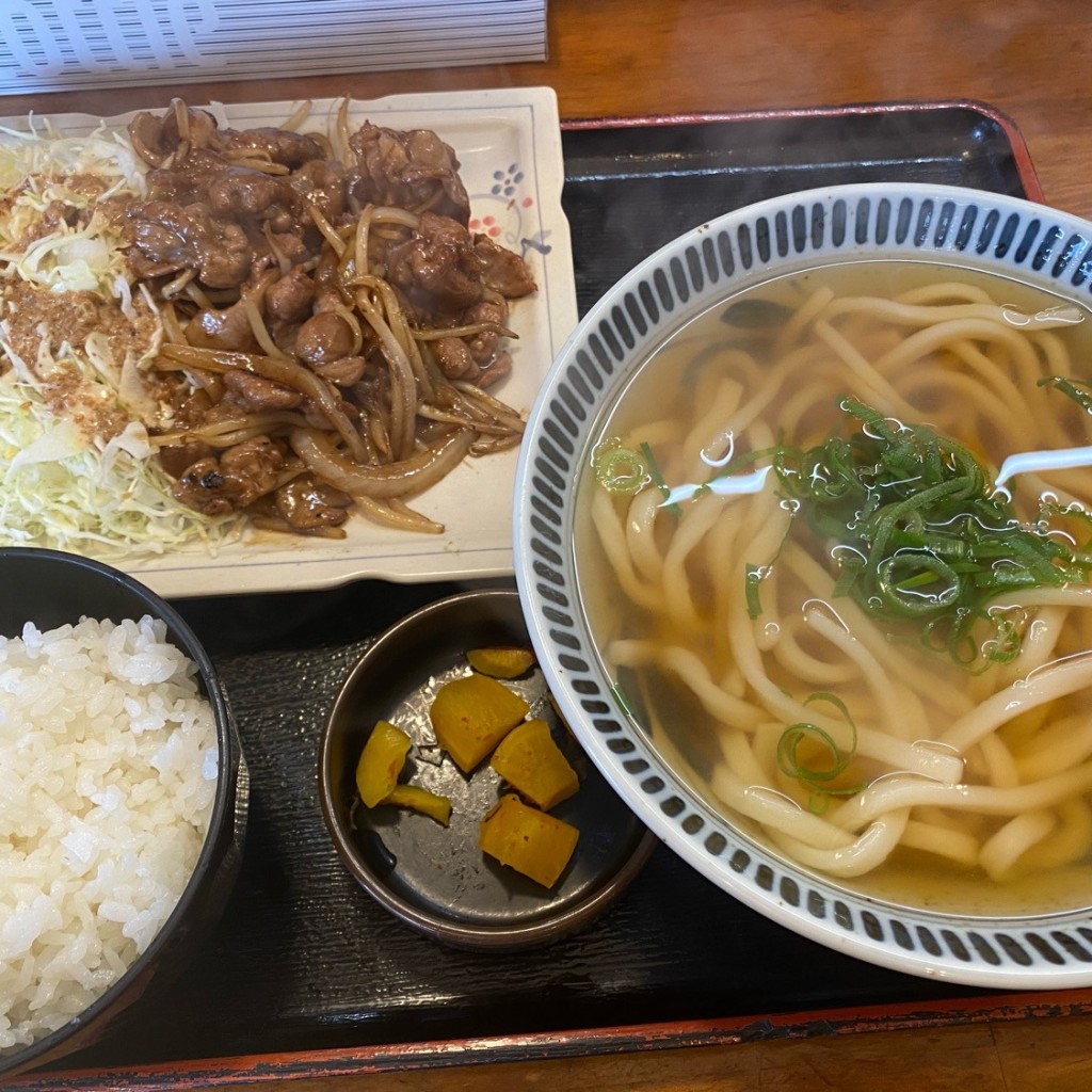 ユーザーが投稿したスタミナ定食白飯の写真 - 実際訪問したユーザーが直接撮影して投稿した小川町うどん古都うどん店 小川店の写真