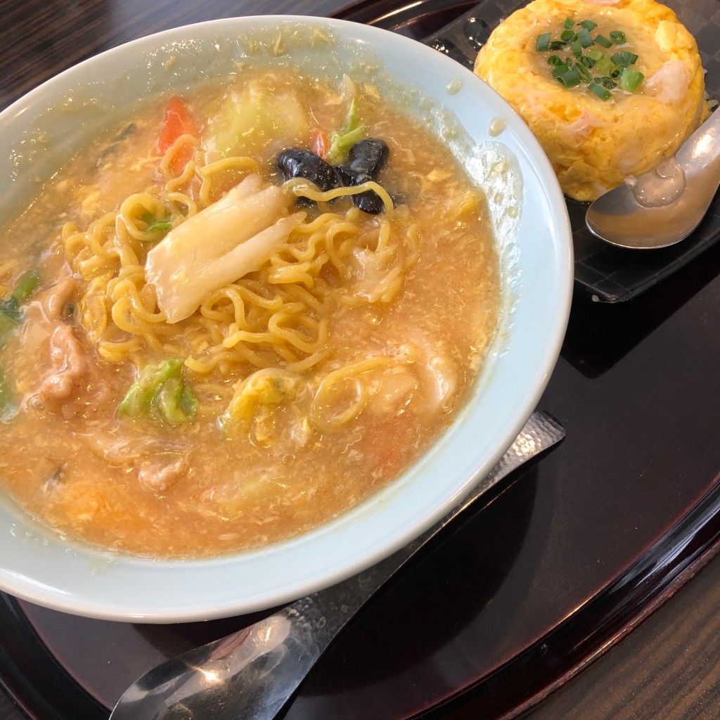 ユーザーが投稿したラーメンランチの写真 - 実際訪問したユーザーが直接撮影して投稿した東苗穂二条中華料理暖龍 イオンモール札幌苗穂店の写真