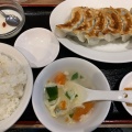 餃子6個 定食 - 実際訪問したユーザーが直接撮影して投稿した荒川中華料理華心苑 町屋店の写真のメニュー情報
