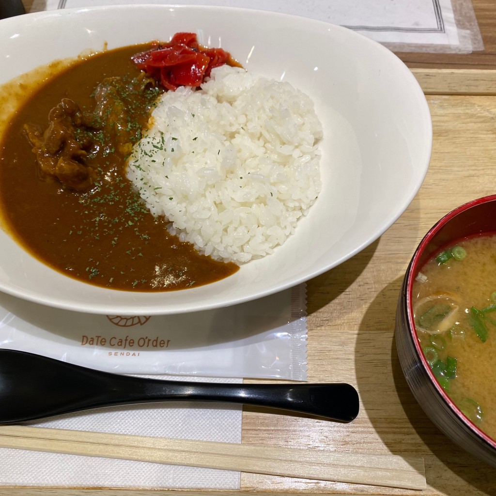 ユーザーが投稿した朝カレーの写真 - 実際訪問したユーザーが直接撮影して投稿した中央カフェダテ カフェ オーダーの写真