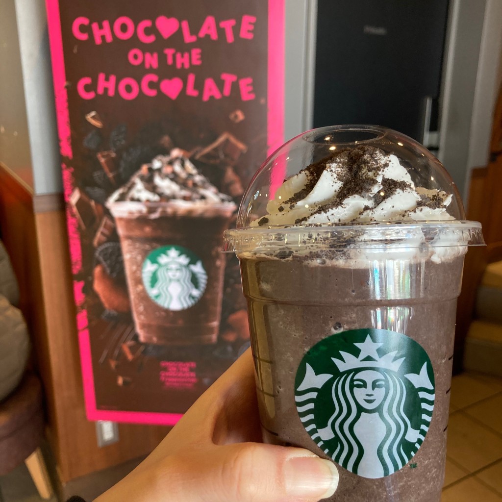 ユーザーが投稿したチョコオンザチョコフラペチーノの写真 - 実際訪問したユーザーが直接撮影して投稿した錦糸カフェスターバックスコーヒー 錦糸町テルミナ2店の写真