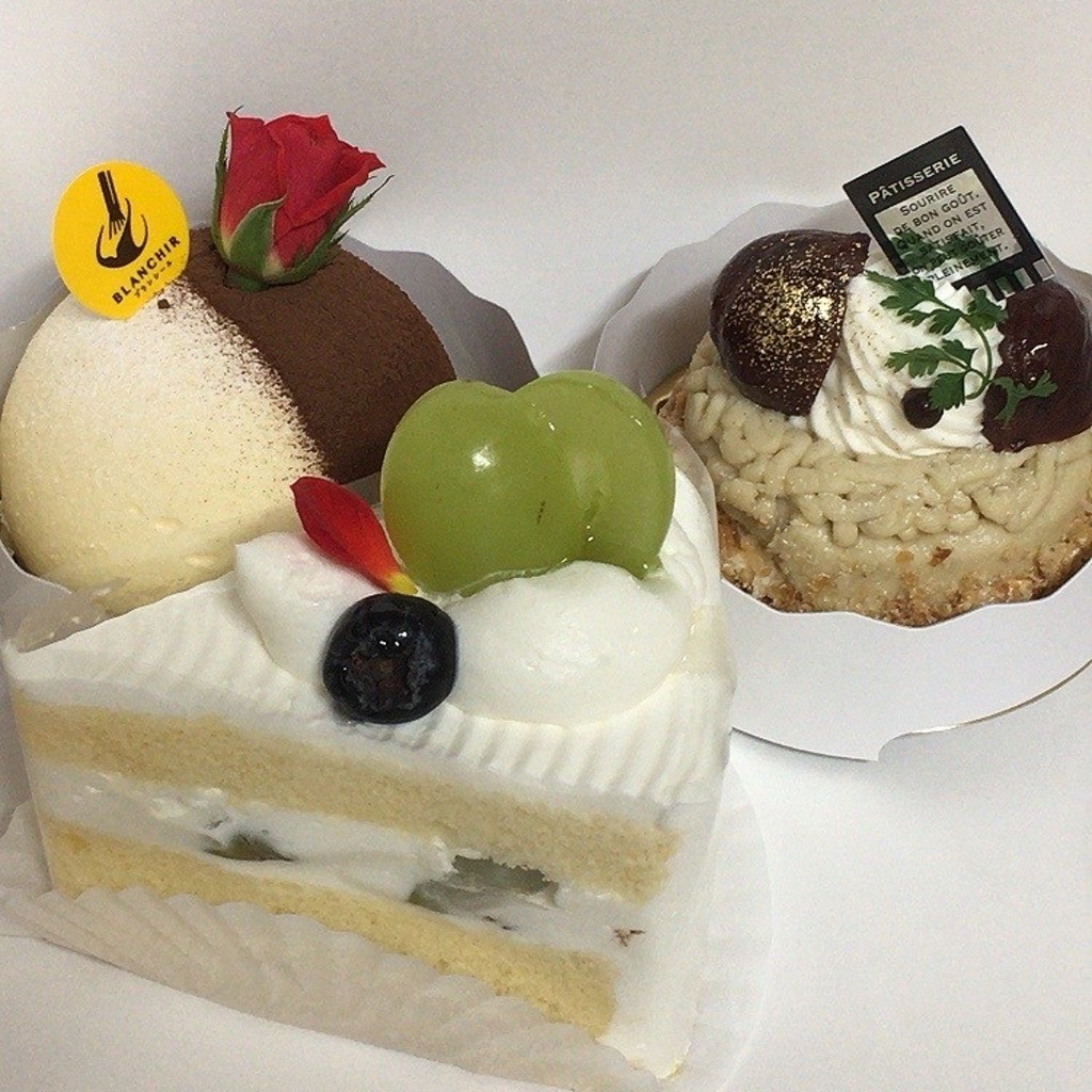 ユーザーが投稿したシャインマスカットショートケーキの写真 - 実際訪問したユーザーが直接撮影して投稿した豊場ケーキブランシールの写真