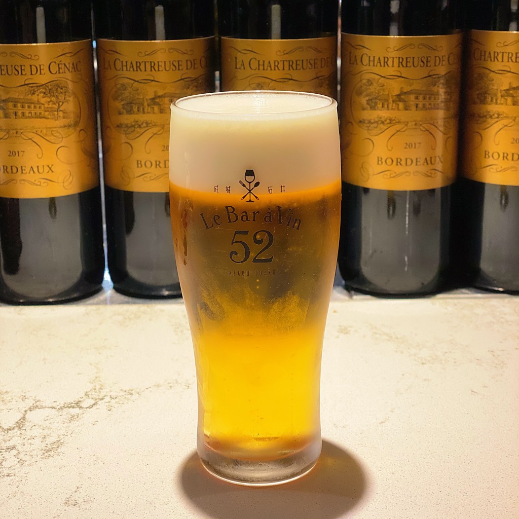 ユーザーが投稿したエビスビールの写真 - 実際訪問したユーザーが直接撮影して投稿した恵比寿南ワインバーLe Bar a Vin 52 AZABU TOKYO アトレ恵比寿西館店の写真