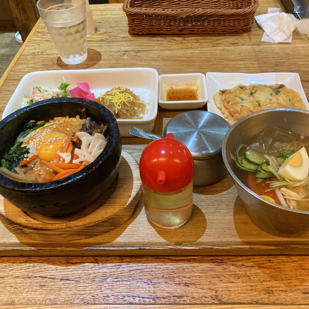 ユーザーが投稿した石焼+冷麺Lunchの写真 - 実際訪問したユーザーが直接撮影して投稿した吉祥寺南町韓国料理韓美膳  アトレ吉祥寺店の写真