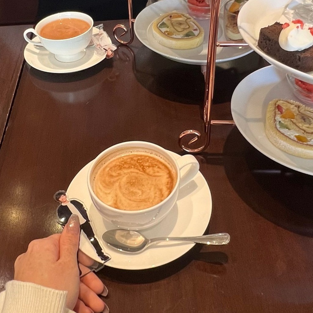 ユーザーが投稿したカフェラテの写真 - 実際訪問したユーザーが直接撮影して投稿した京町洋食キハチ カフェ セントシティの写真