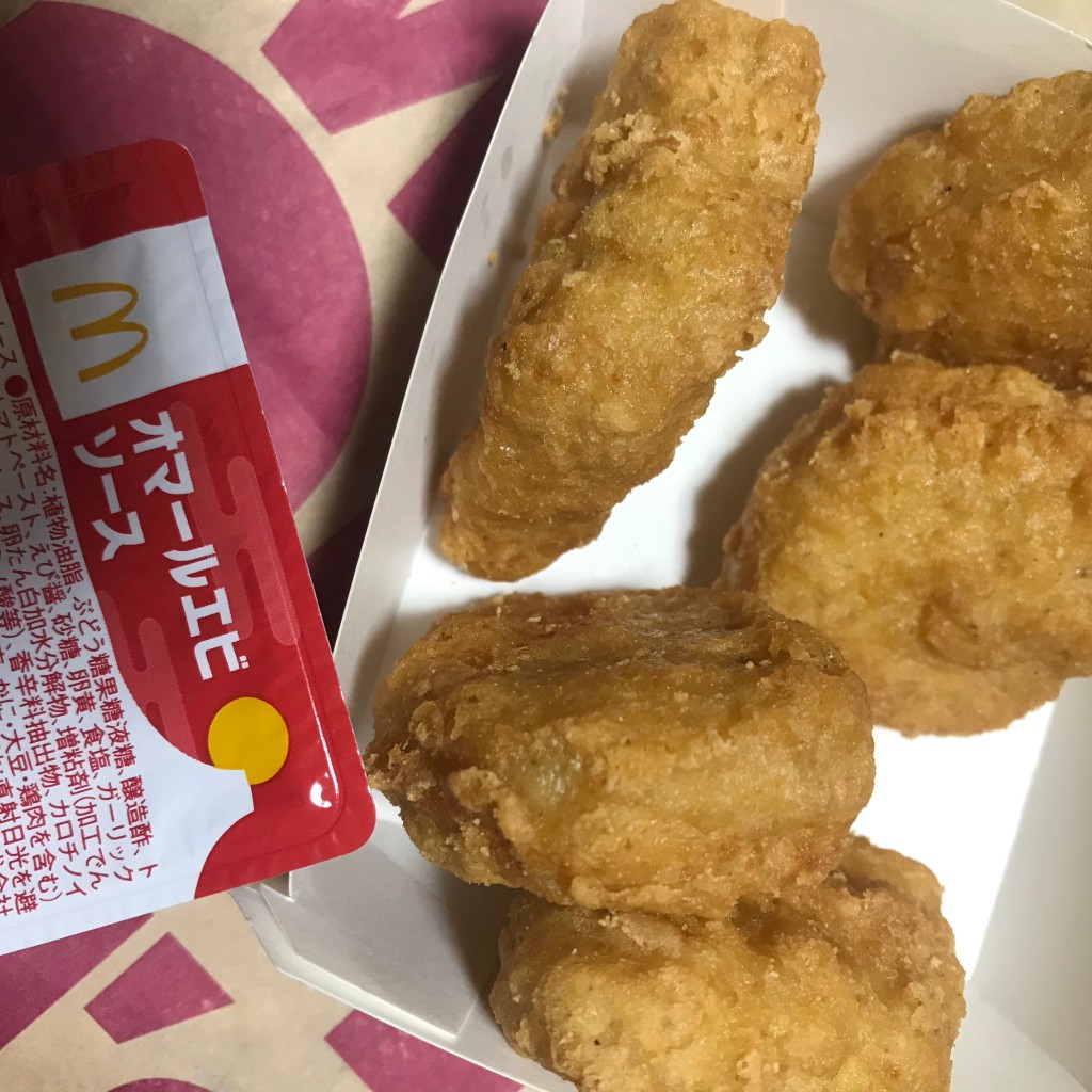 ユーザーが投稿したチキンマックナゲットの写真 - 実際訪問したユーザーが直接撮影して投稿した二方町ファーストフードマクドナルド mozoワンダーシティ店の写真