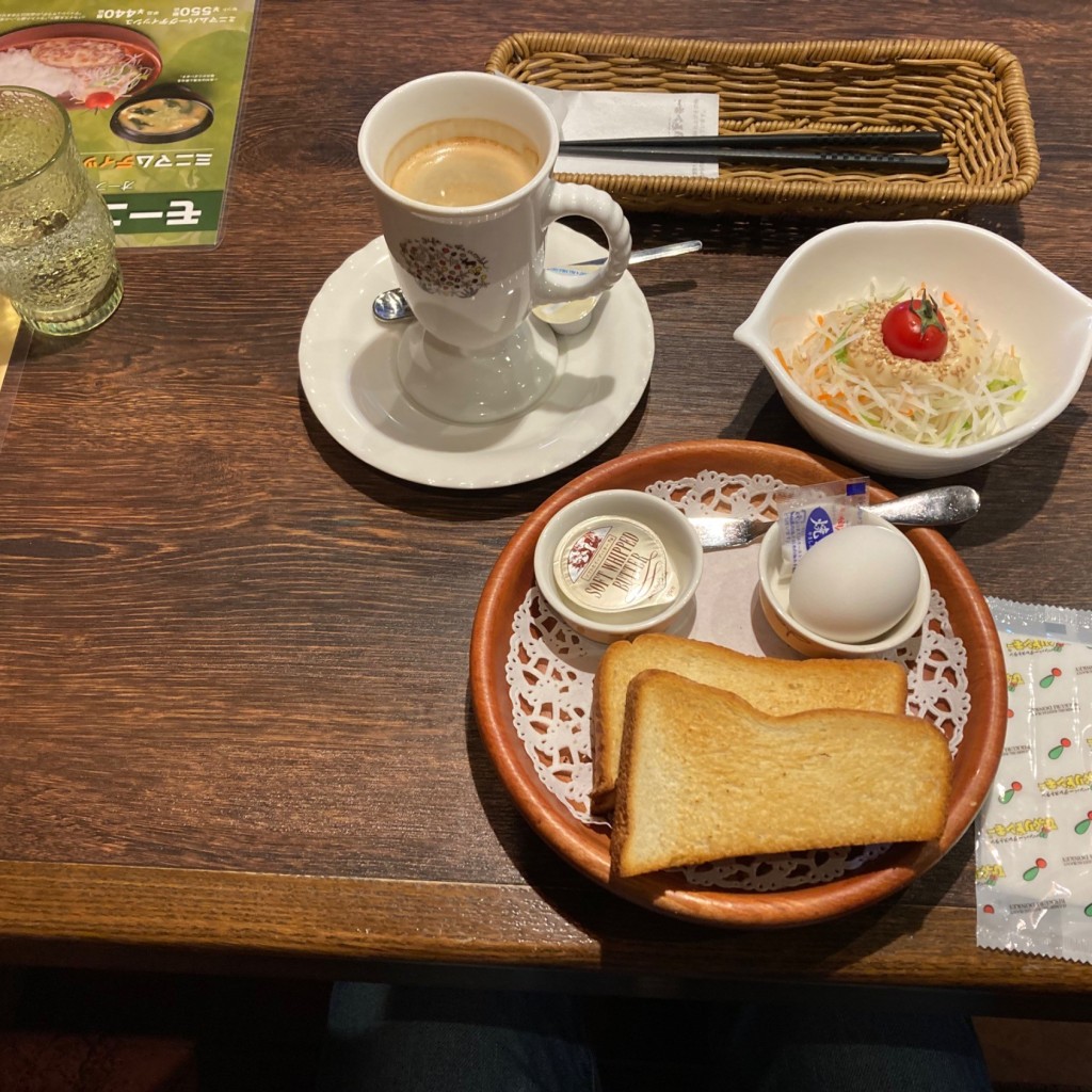 ユーザーが投稿したトーストプレーンS付の写真 - 実際訪問したユーザーが直接撮影して投稿した石川町ハンバーグびっくりドンキー 石川店の写真