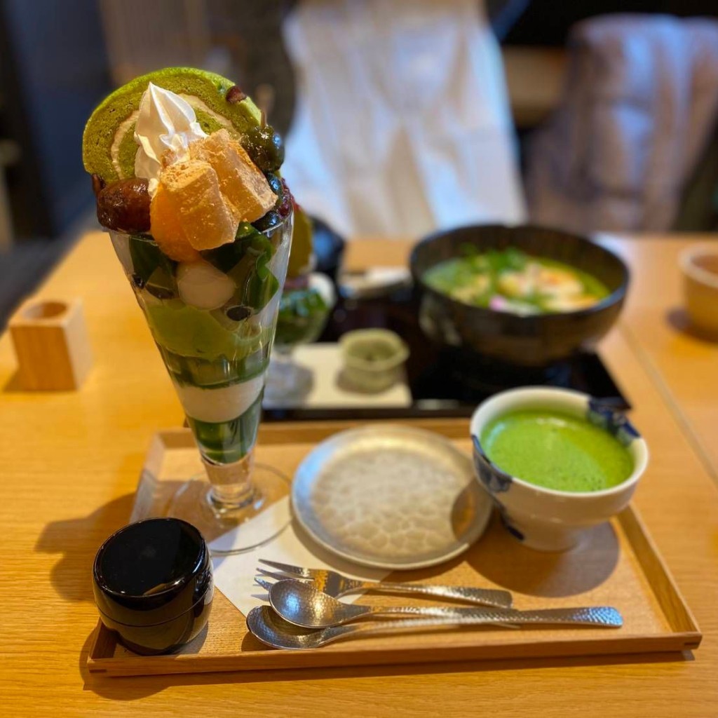 [抹茶、ほうじ茶カフェ🍵]をテーマに、LINE PLACEのユーザーシランさんがおすすめするグルメ店リストの代表写真