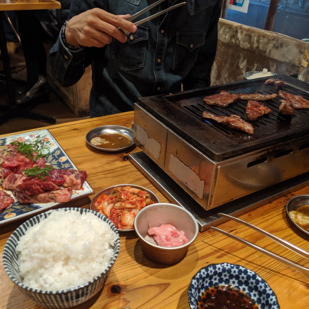 ユーザーが投稿した上晩めしセットの写真 - 実際訪問したユーザーが直接撮影して投稿した大開肉料理焼肉いっしゃん 福島野田阪神店の写真