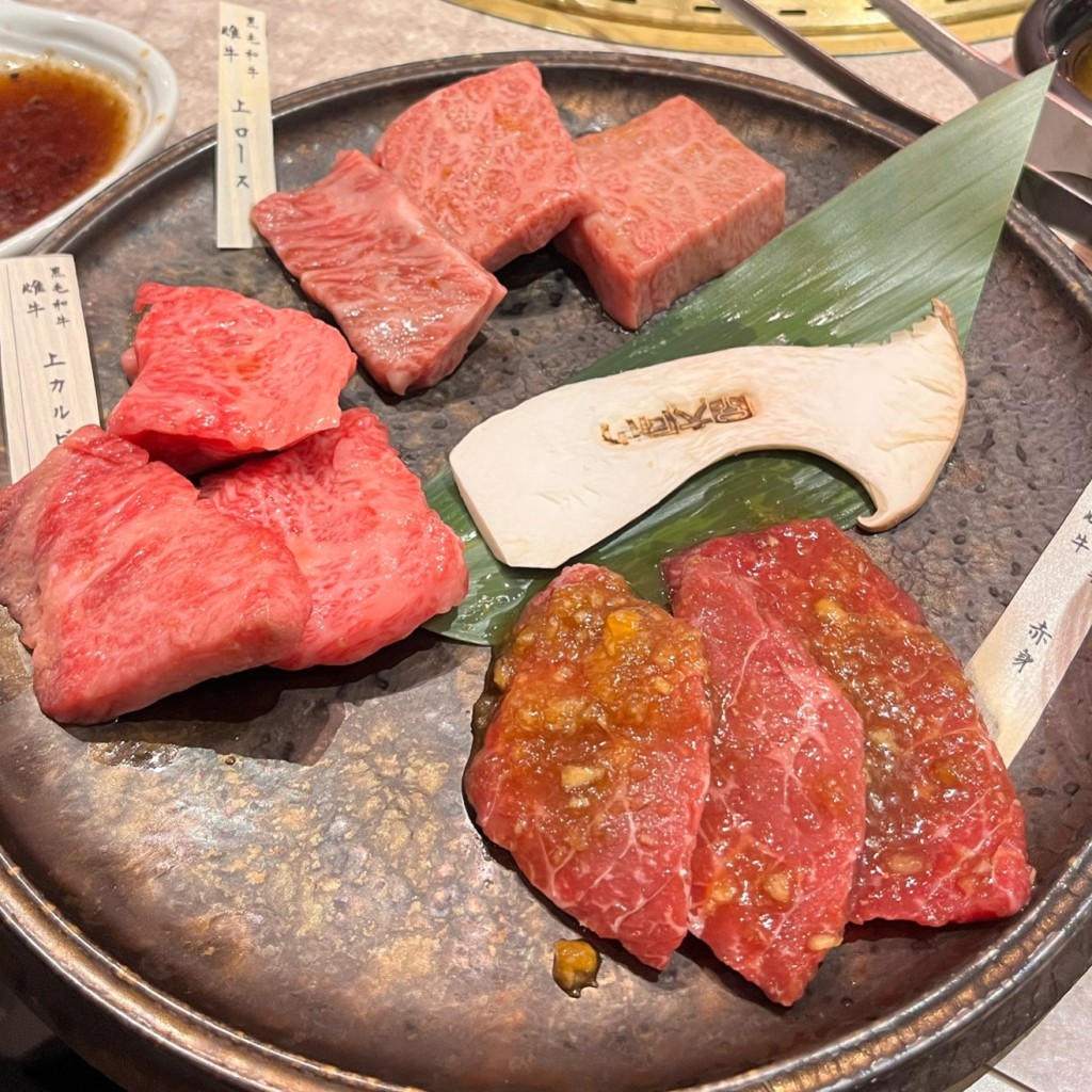 ユーザーが投稿したオリジナルセレクト焼肉3種盛の写真 - 実際訪問したユーザーが直接撮影して投稿した悲田院町焼肉大同門 天王寺MIO店の写真