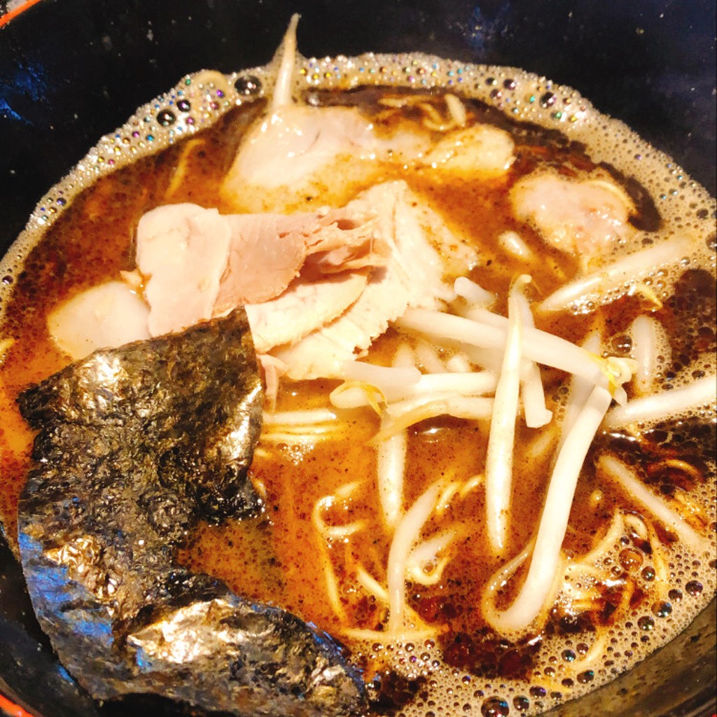 ユーザーが投稿したブラックラーメンの写真 - 実際訪問したユーザーが直接撮影して投稿した西与賀町大字厘外ラーメン / つけ麺らぁ麺 田中商店の写真