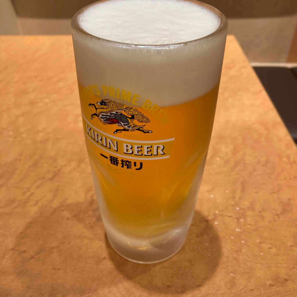 ユーザーが投稿した生ビール290円の写真 - 実際訪問したユーザーが直接撮影して投稿した銀座中華料理日高屋 東銀座店の写真