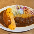 オムライス&ポークかつランチ - 実際訪問したユーザーが直接撮影して投稿した西浦洋食みんなの洋食 喜常亭の写真のメニュー情報