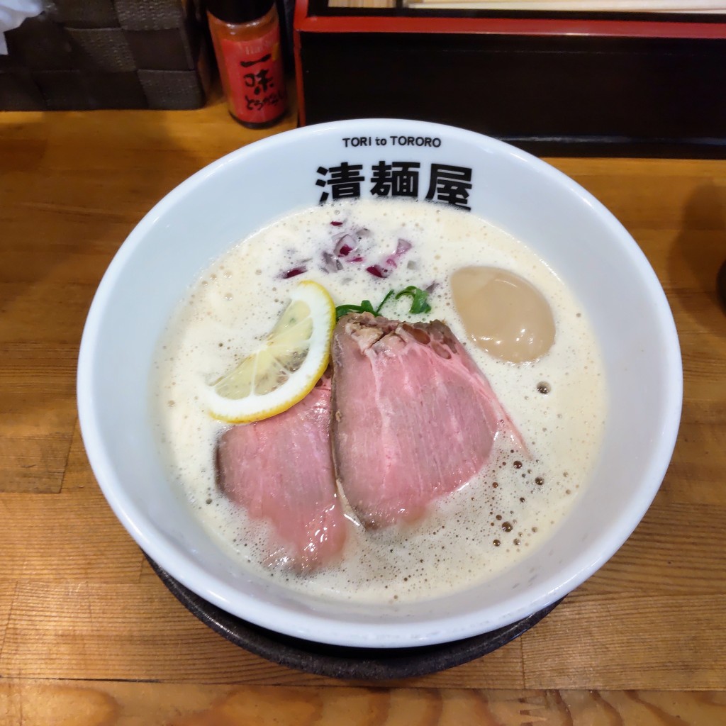 ユーザーが投稿した鶏ぱいたんらーめんの写真 - 実際訪問したユーザーが直接撮影して投稿した日本橋西ラーメン / つけ麺清麺屋の写真