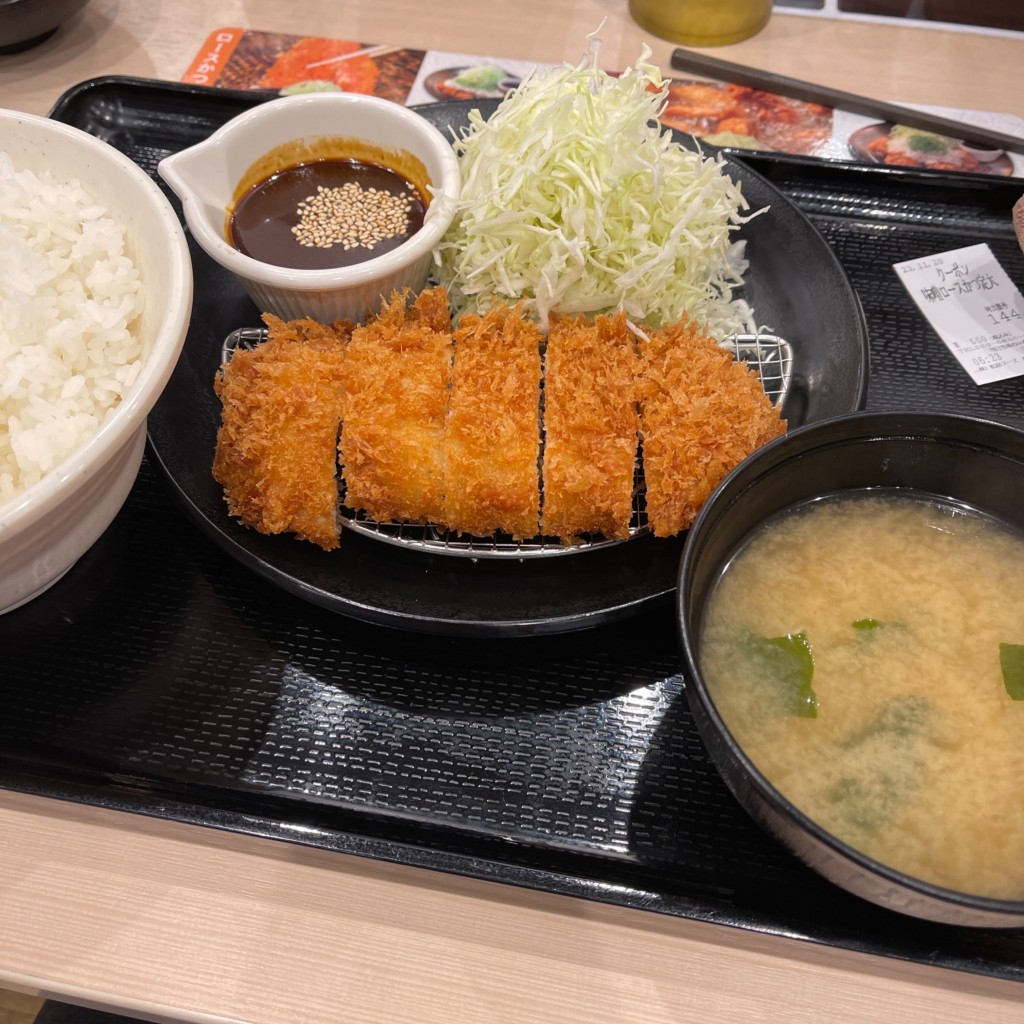 ユーザーが投稿した味噌ロースかつ定食 ロース定食の写真 - 実際訪問したユーザーが直接撮影して投稿した姫里とんかつ松のや 姫島店の写真